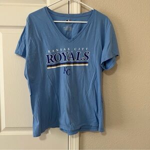 Kansas City Royals Women’s V-Neck T-Shirt Size XXL